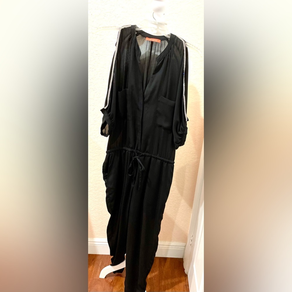 Black jumpsuit.